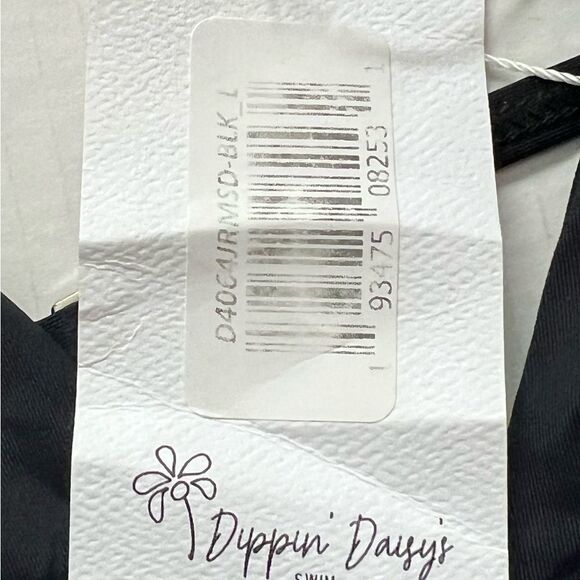 NWT Dippin Daisy’s Reversible Bikini Set BLK white polka dotted Cheeky Bottoms L - Picture 4 of 5